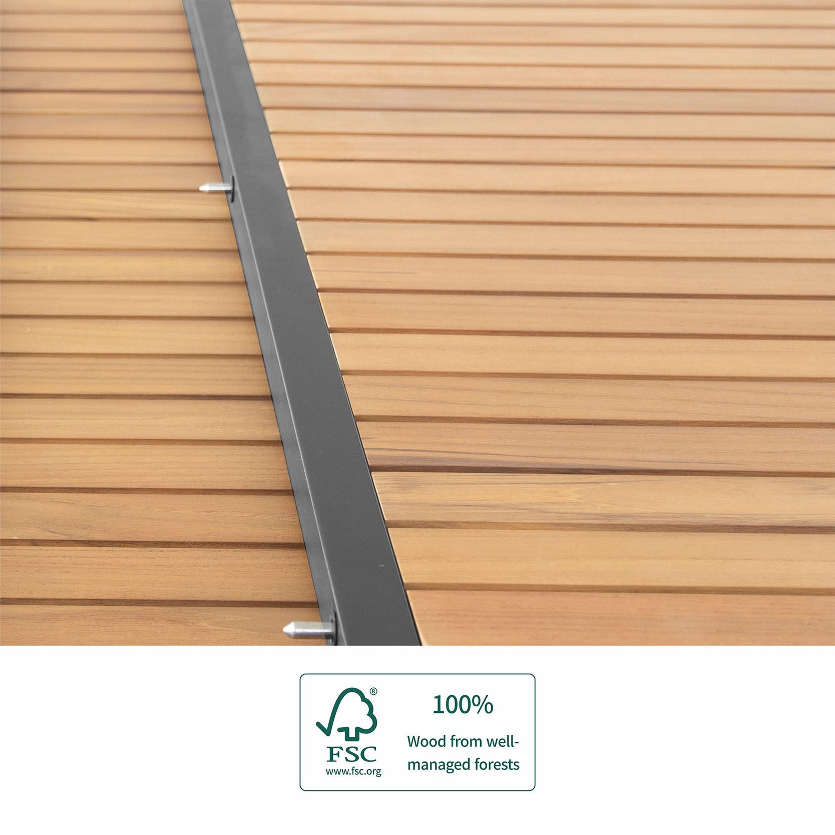 HIGOLD Heck 12+1 Pieces FSC Teak Aluminum Outdoor Dining Set for 12 Person