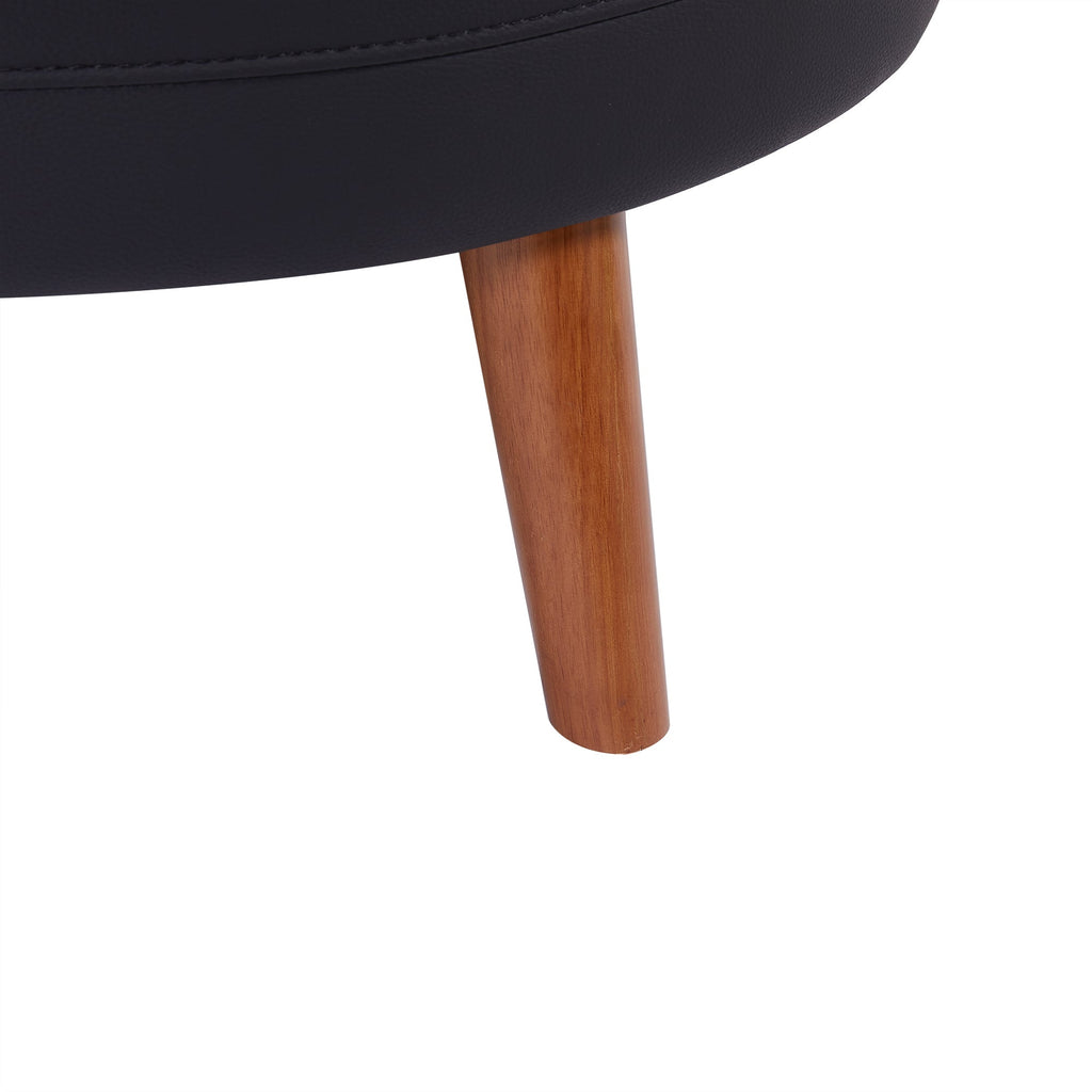 107" Contemporary Sofa Stylish Sofa Couch With a Round Storage Ottoman and Three