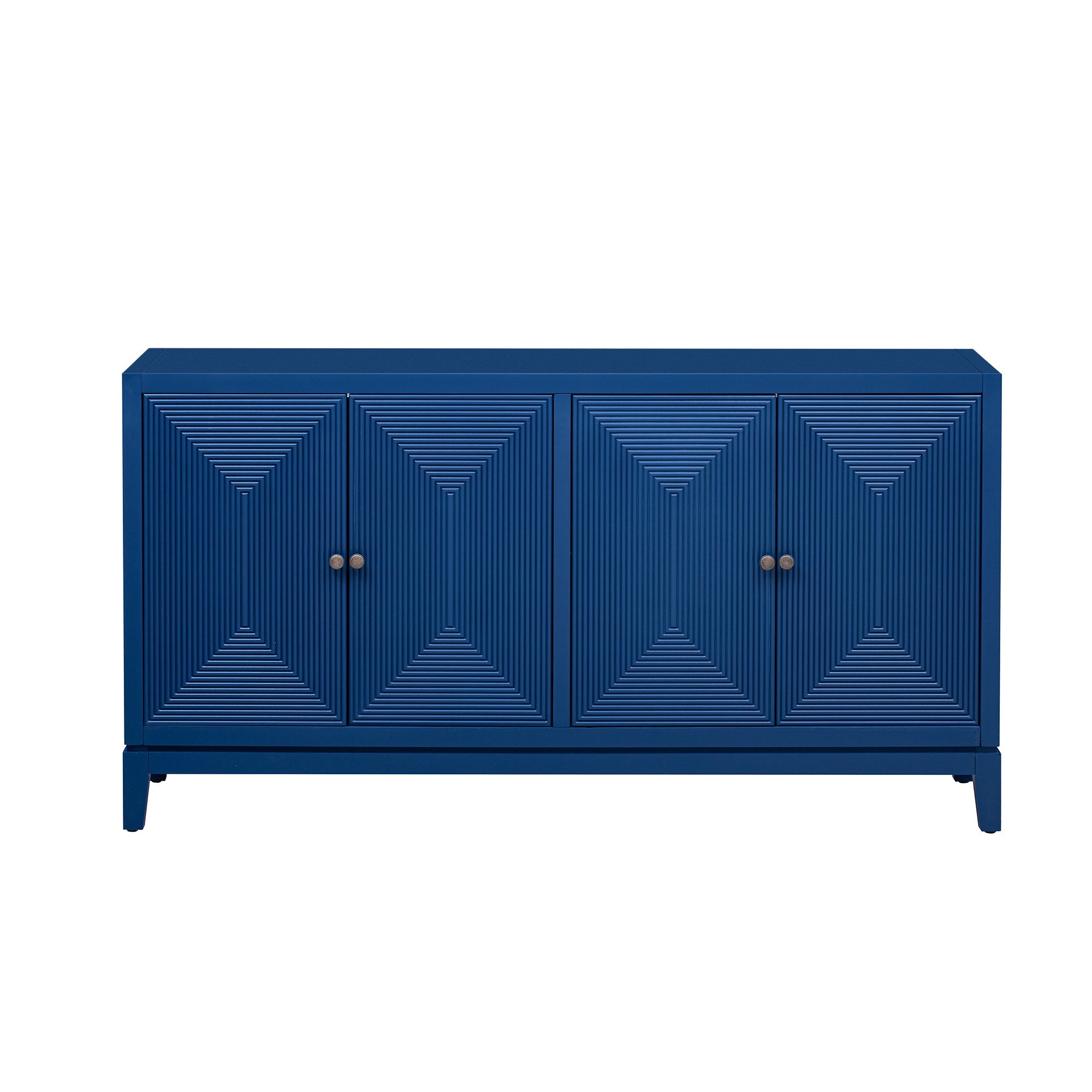 Sleek Storage Cabinet Sideboard Buffet With Vertical Line Design