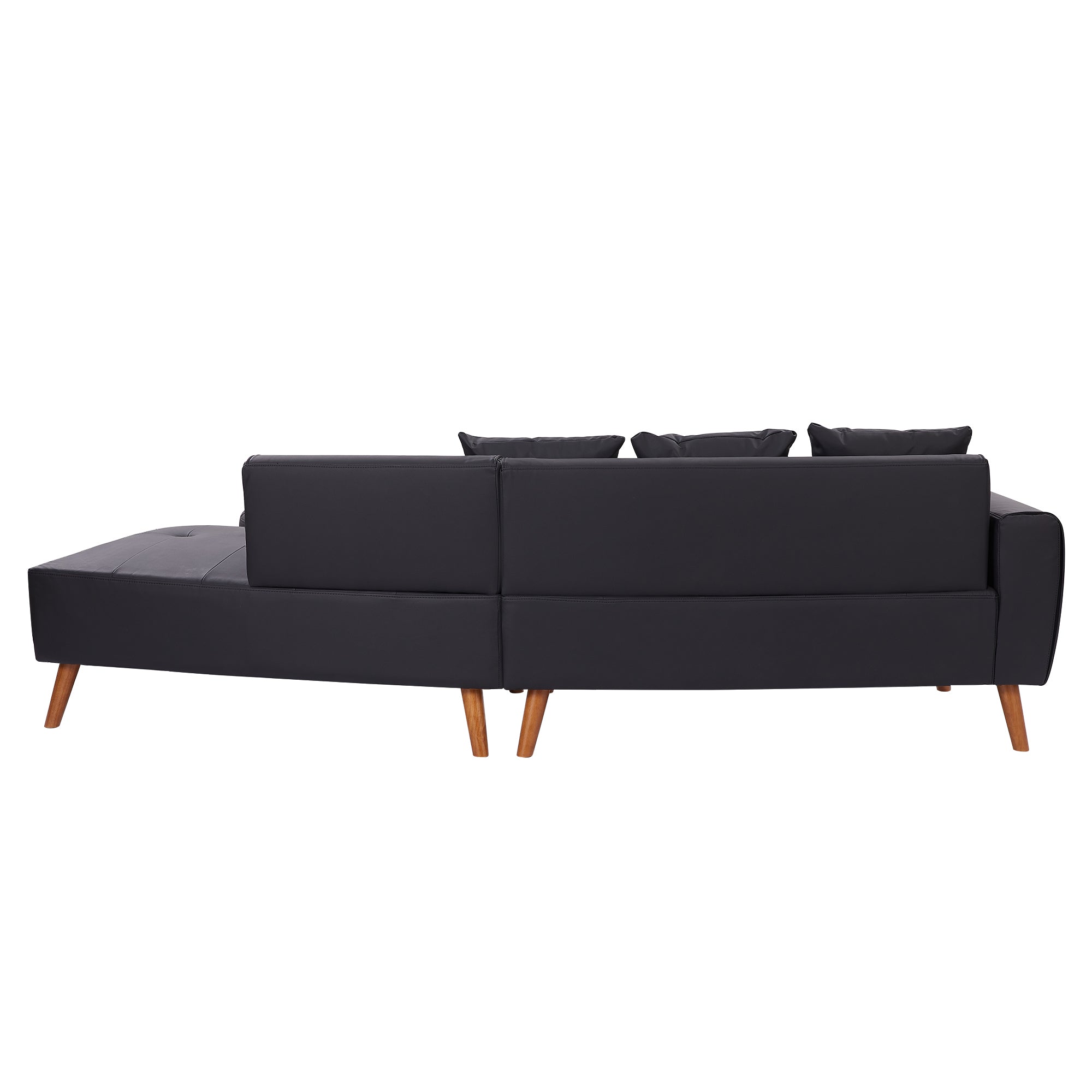 107" Contemporary Sofa Stylish Sofa Couch With a Round Storage Ottoman and Three