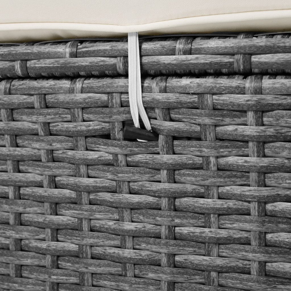 Patio 5-Piece Round Rattan Sectional Sofa Set All-Weather