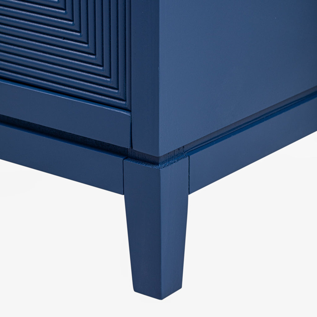 Sleek Storage Cabinet Sideboard Buffet With Vertical Line Design