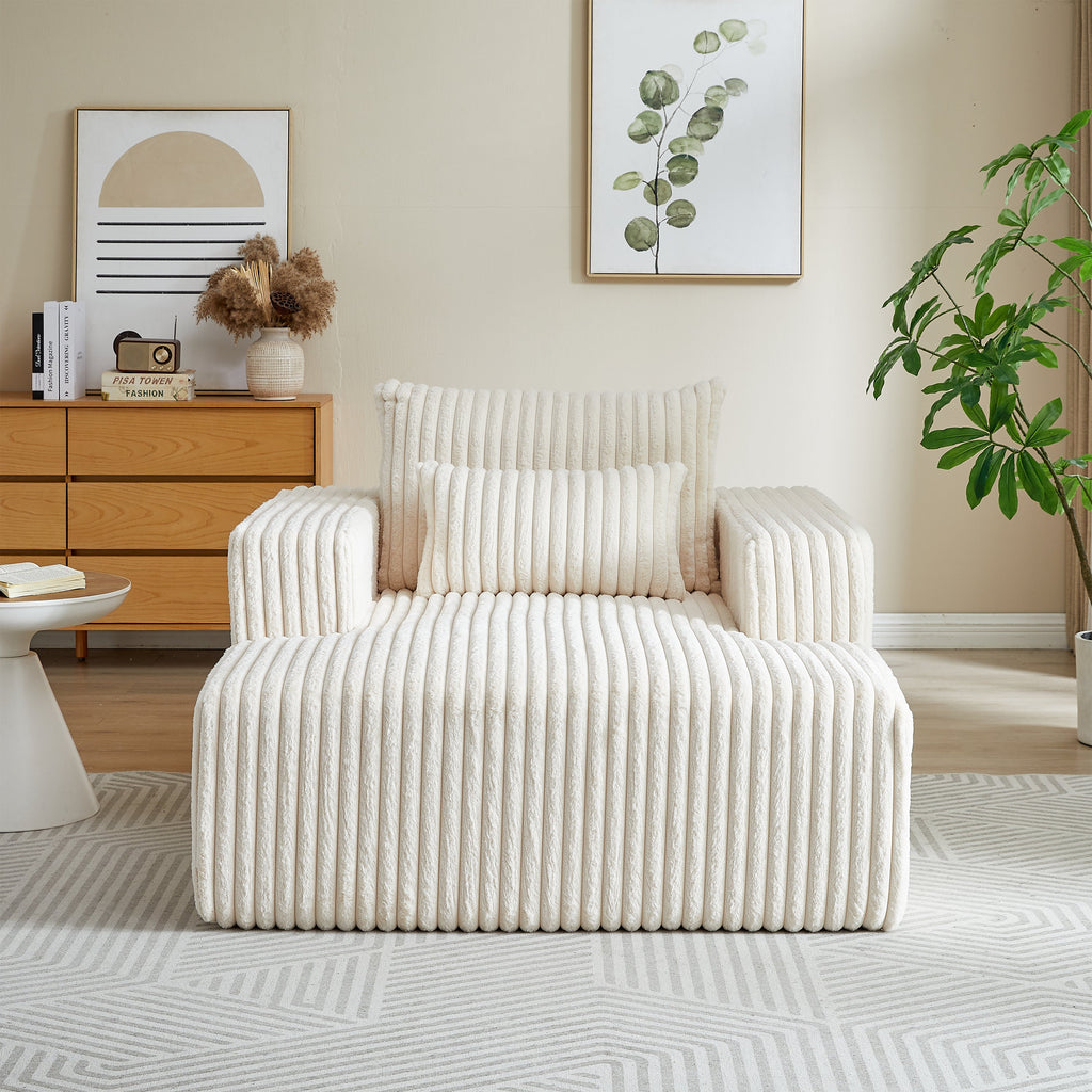 Inch Corduroy Sponge Sofa Lounge Chair