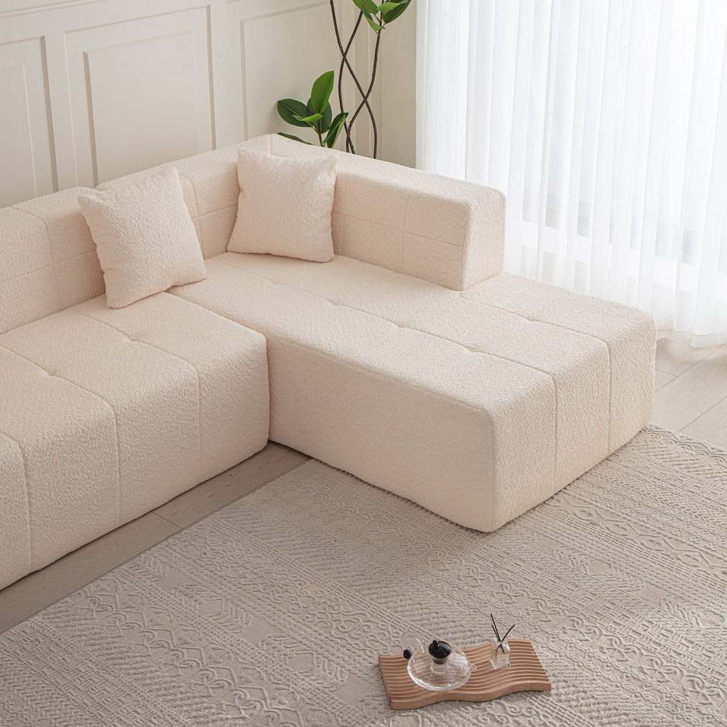 Modular L-Shaped Sectional Floor Couch