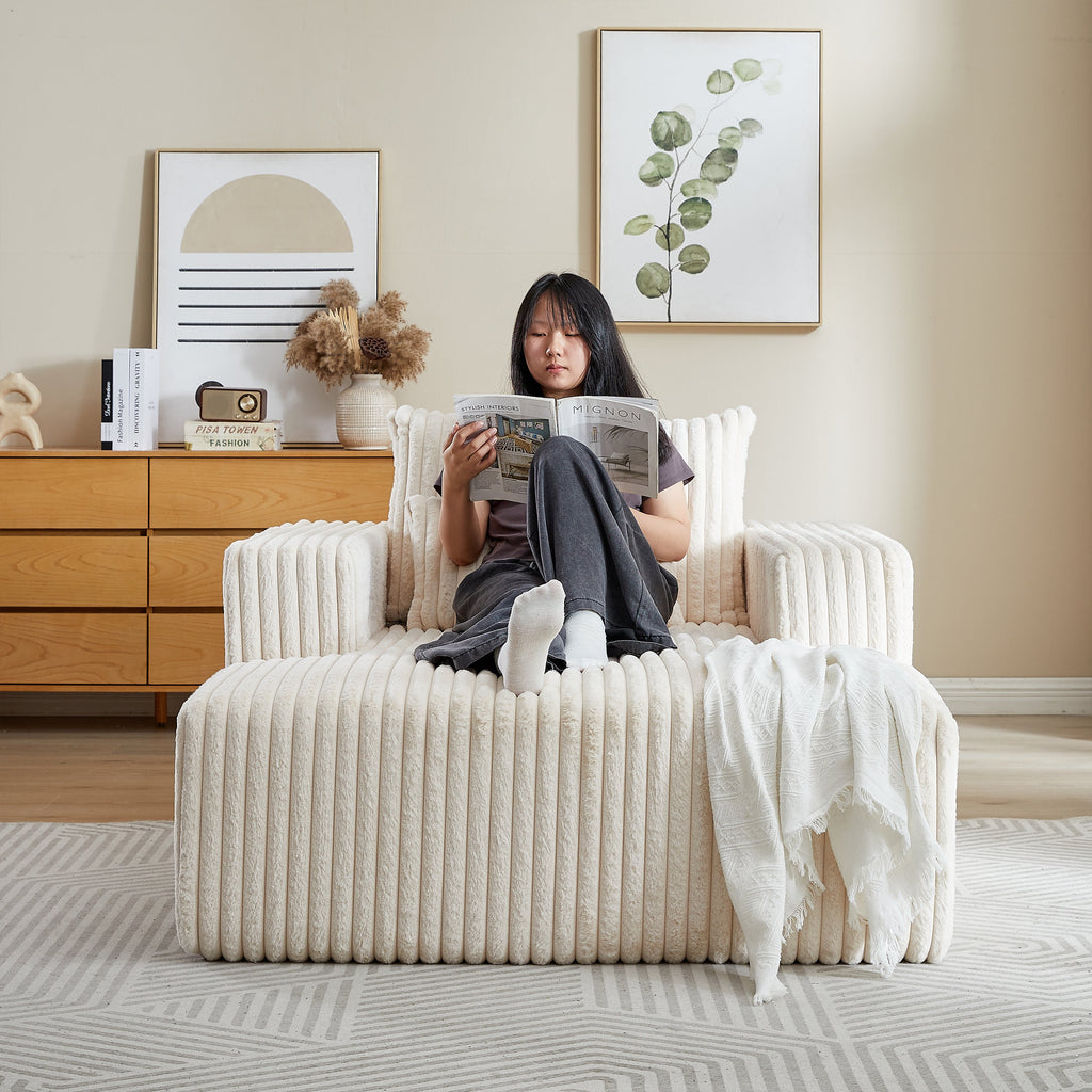 Inch Corduroy Sponge Sofa Lounge Chair