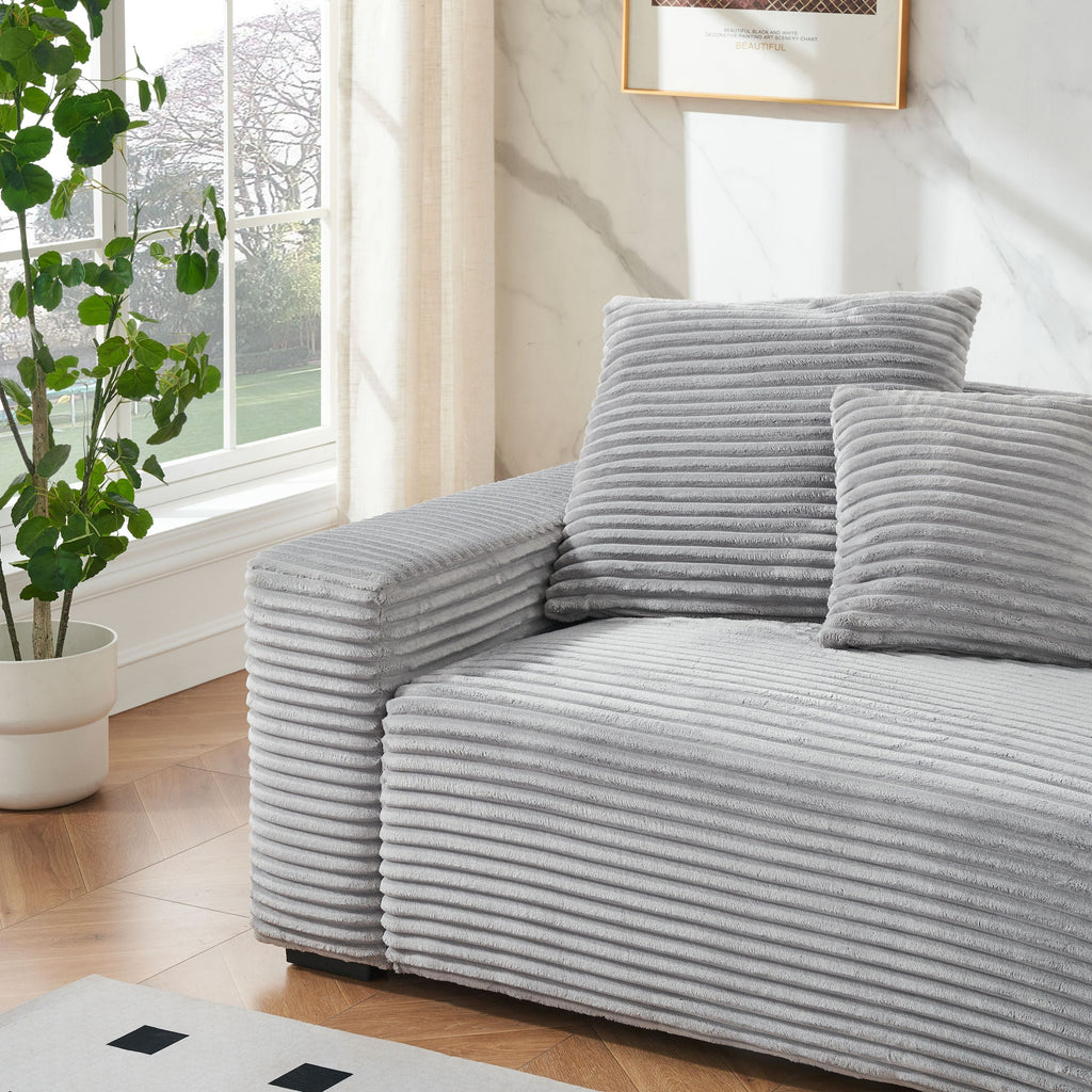 Inch 4-Seat Large Sofa With 4 Throw Pillows