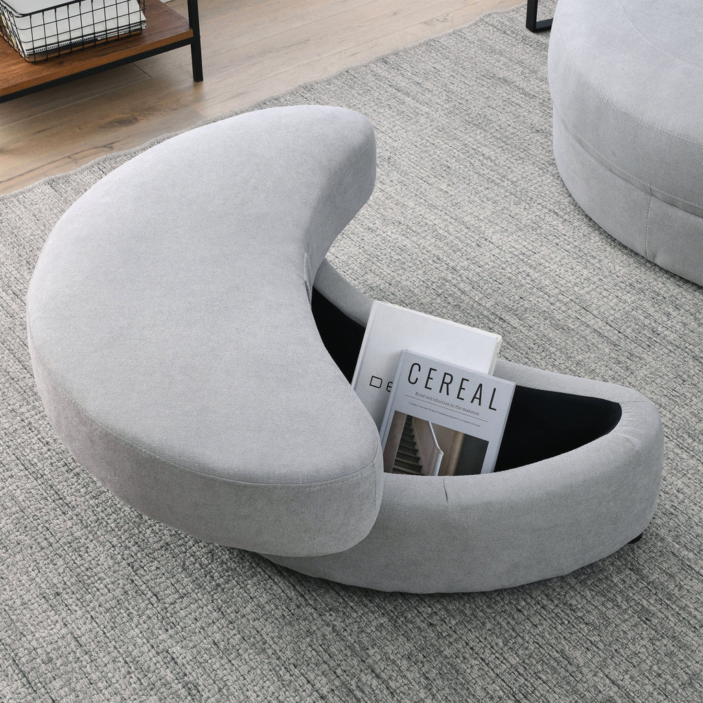 Swivel Accent Barrel Modern Grey Sofa Lounge Club