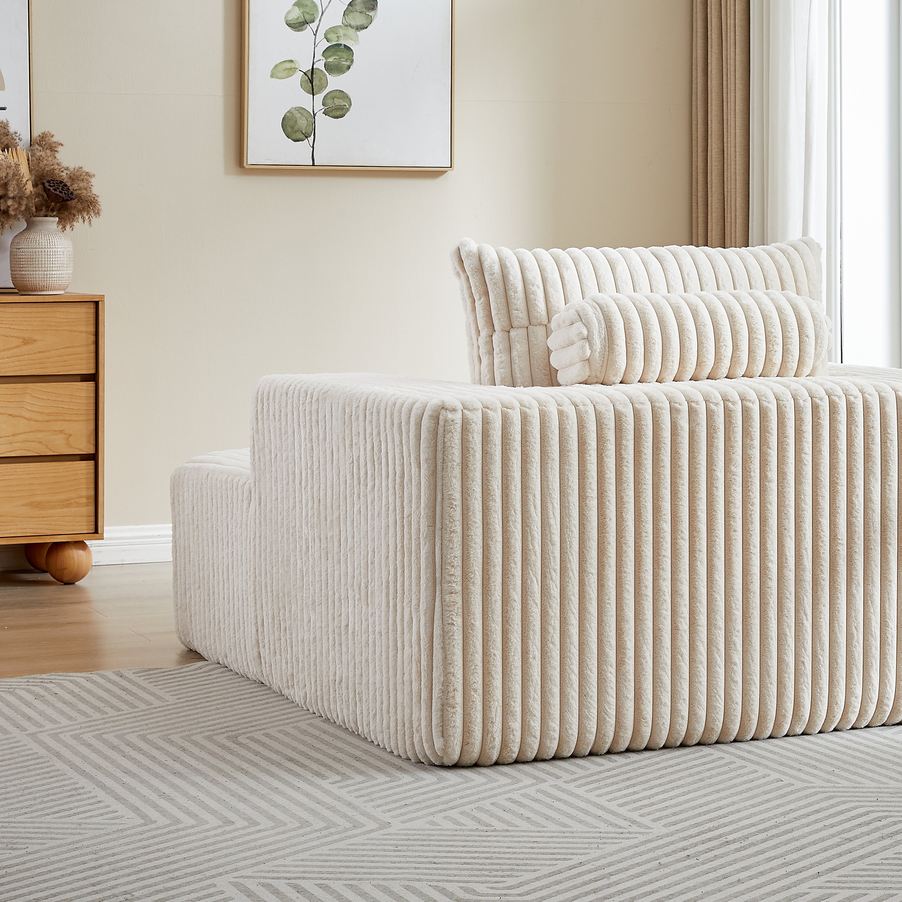 Inch Corduroy Sponge Sofa Lounge Chair