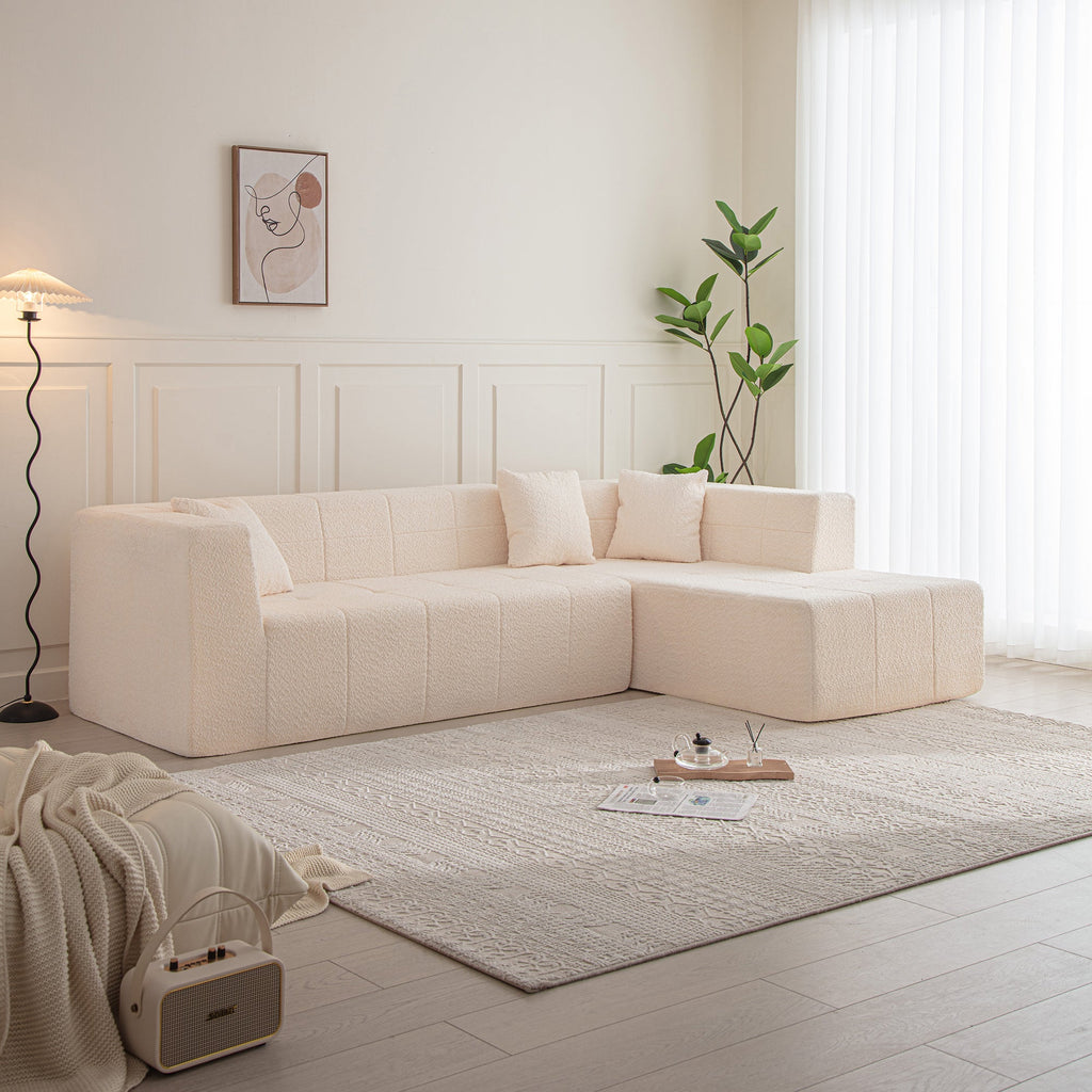 Modular L-Shaped Sectional Floor Couch