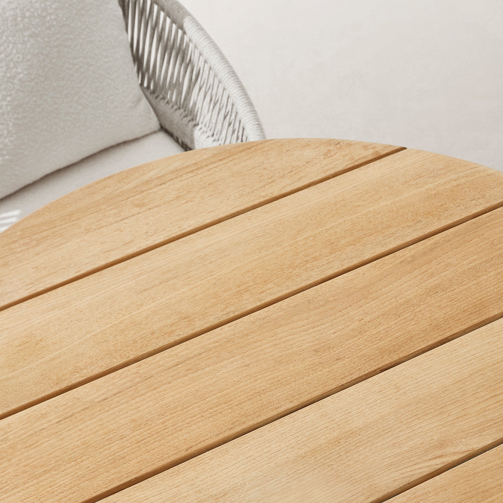 HIGOLD Aio 7 Pieces Teak Outdoor Dining Set With White Cushions