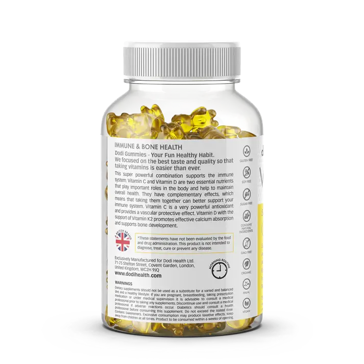Immunity Gummies with Vitamin C, D3 & K2 - Sugar-Free UK-2