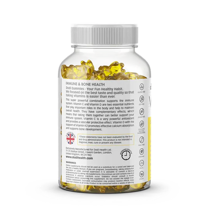 Immunity Gummies with Vitamin C, D3 & K2 - Sugar-Free UK-2