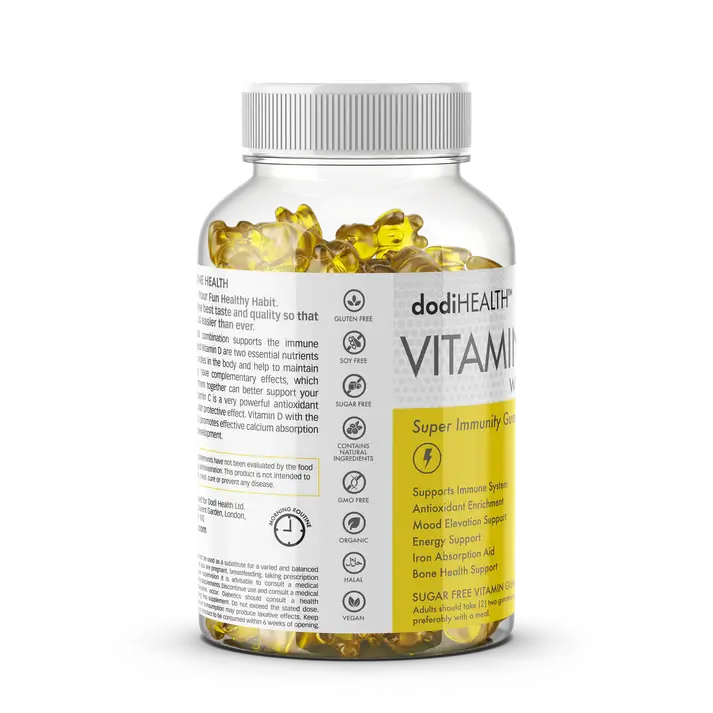 Immunity Gummies with Vitamin C, D3 & K2 - Sugar-Free UK-3