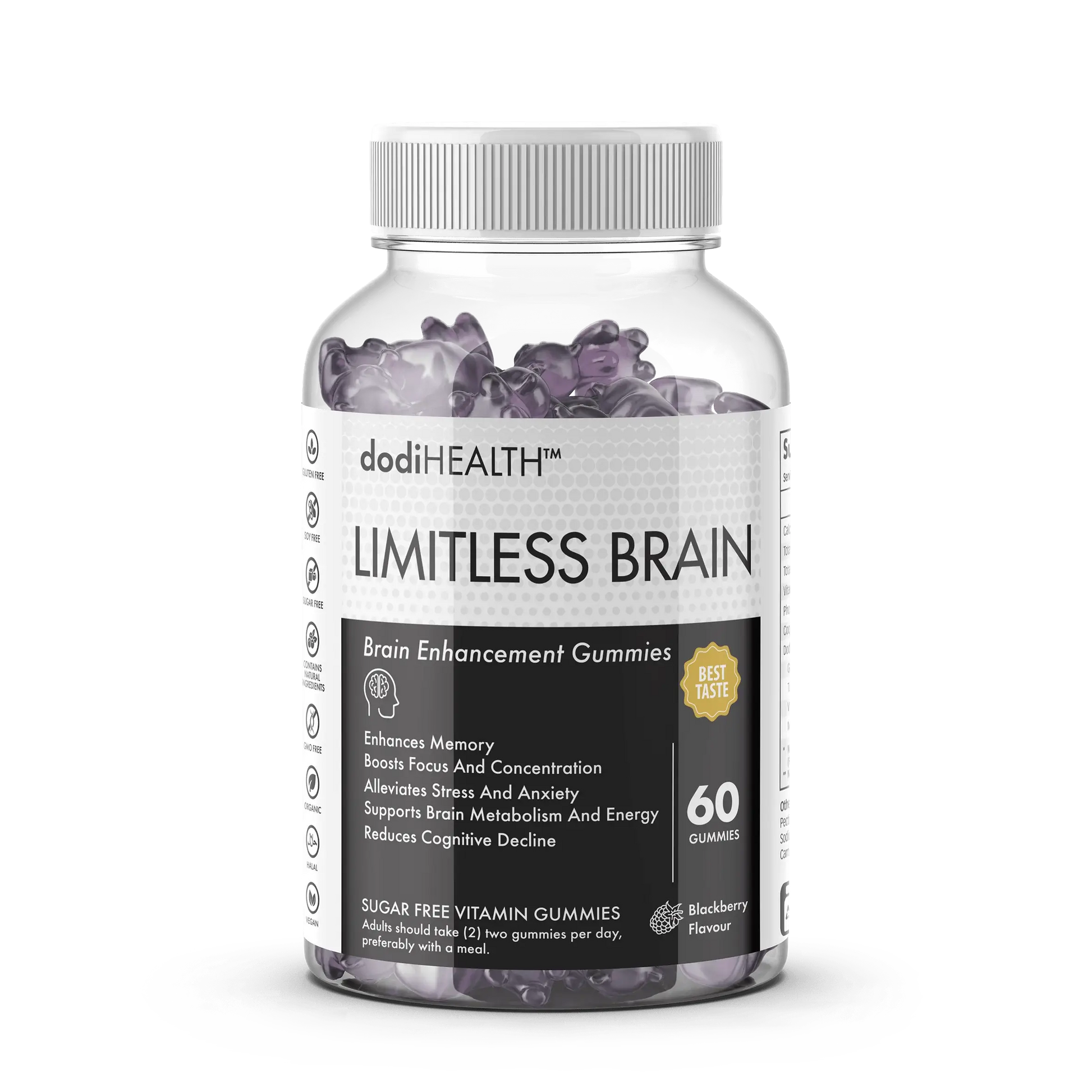 Limitless Brain Gummies - Nootropic Focus & Memory Support - Sugar Free UK-0