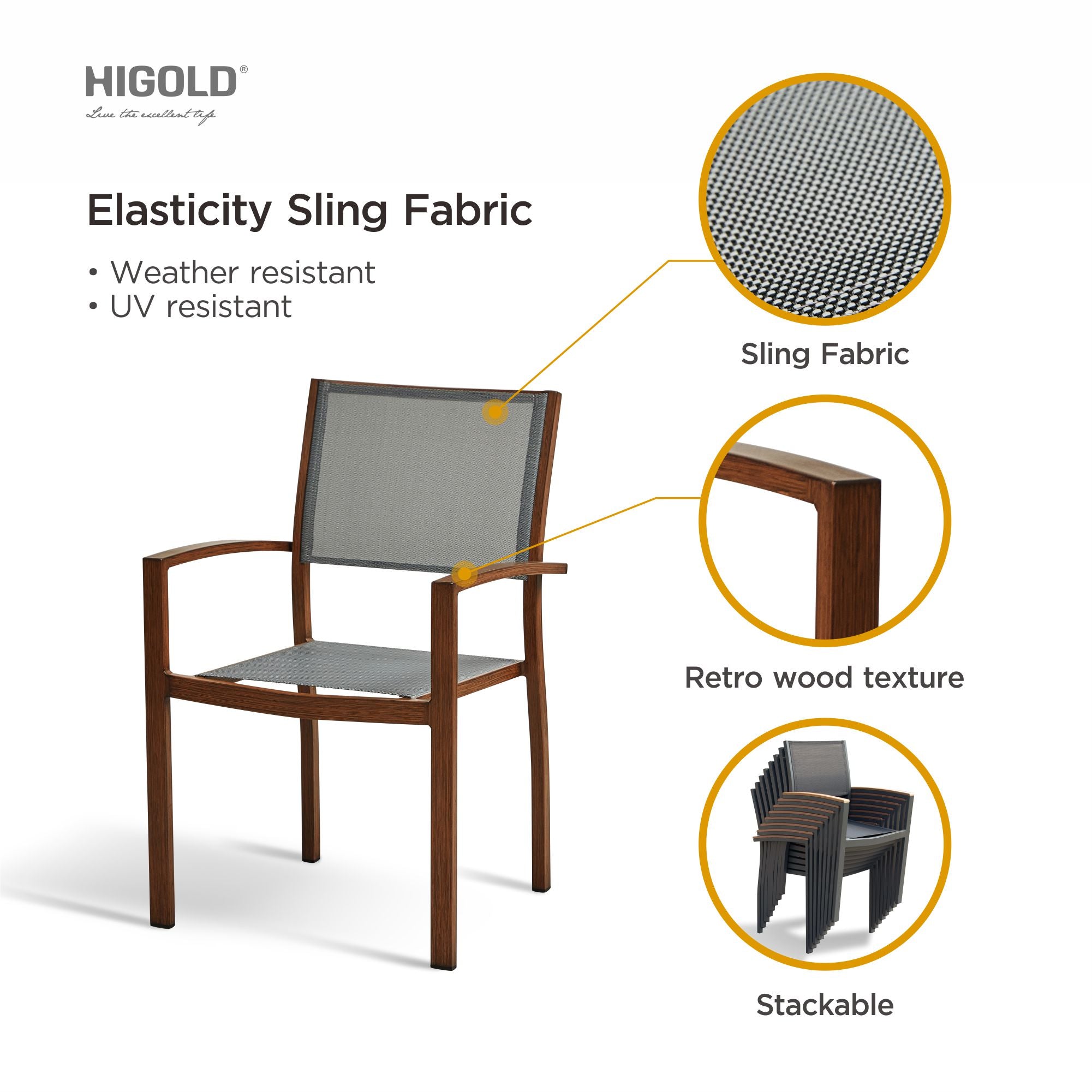 HIGOLD Carlo 9 Pieces Extendable Outdoor Patio Dining Set for Eight Person