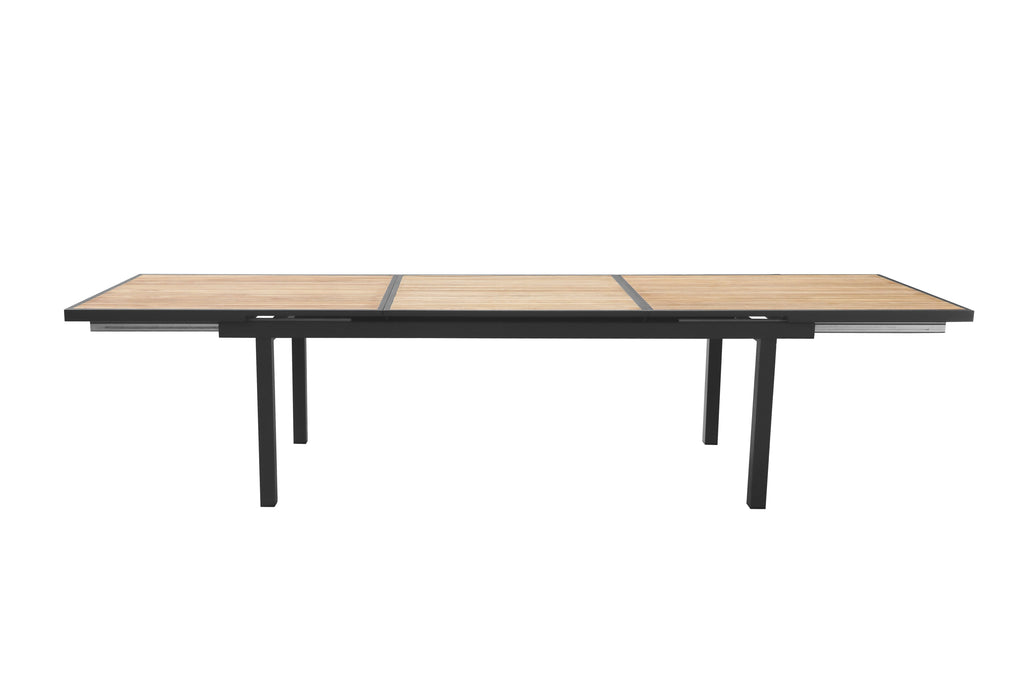 HIGOLD Heck 12+1 Pieces FSC Teak Aluminum Outdoor Dining Set for 12 Person