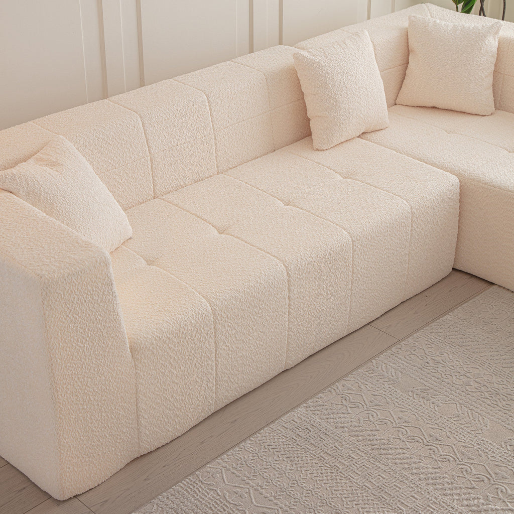 Modular L-Shaped Sectional Floor Couch