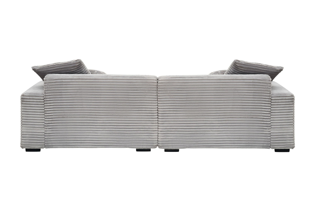 Inch 4-Seat Large Sofa With 4 Throw Pillows