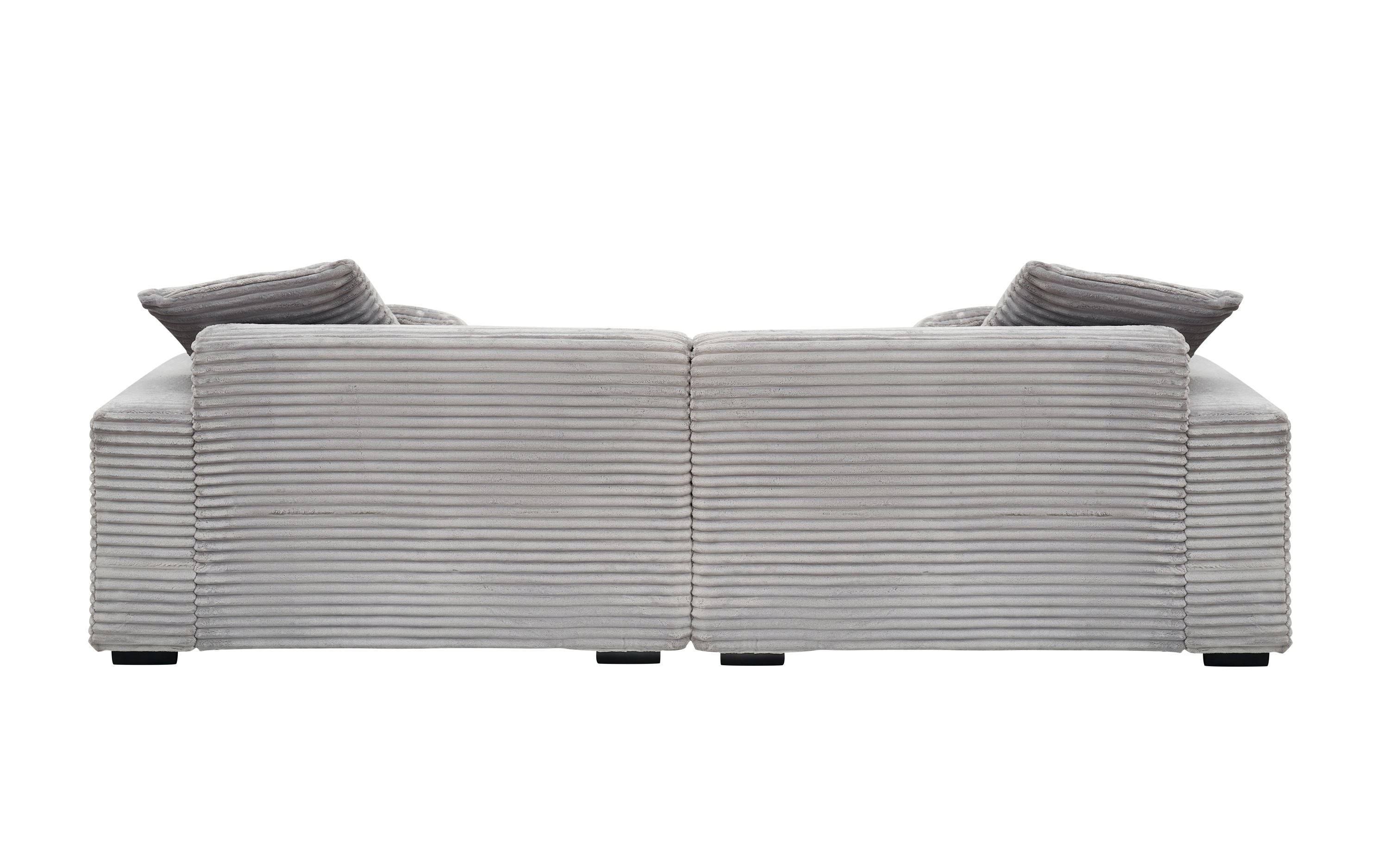 Inch 4-Seat Large Sofa With 4 Throw Pillows