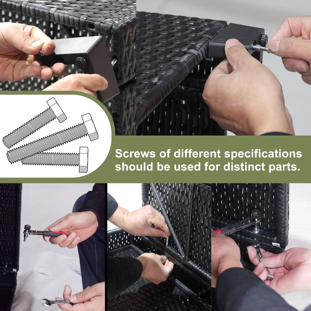 7 Pieces Outdoor Set Furniture Patio Furniture Sets Conversation