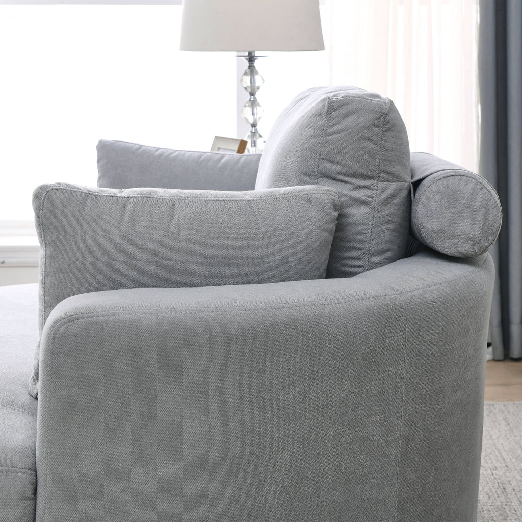 Swivel Accent Barrel Modern Grey Sofa Lounge Club
