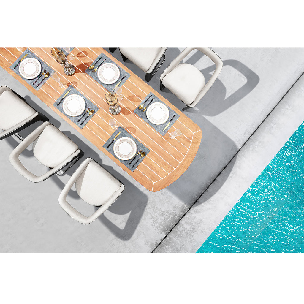 HIGOLD Onda Teak Outdoor Dining Set for 8 Person