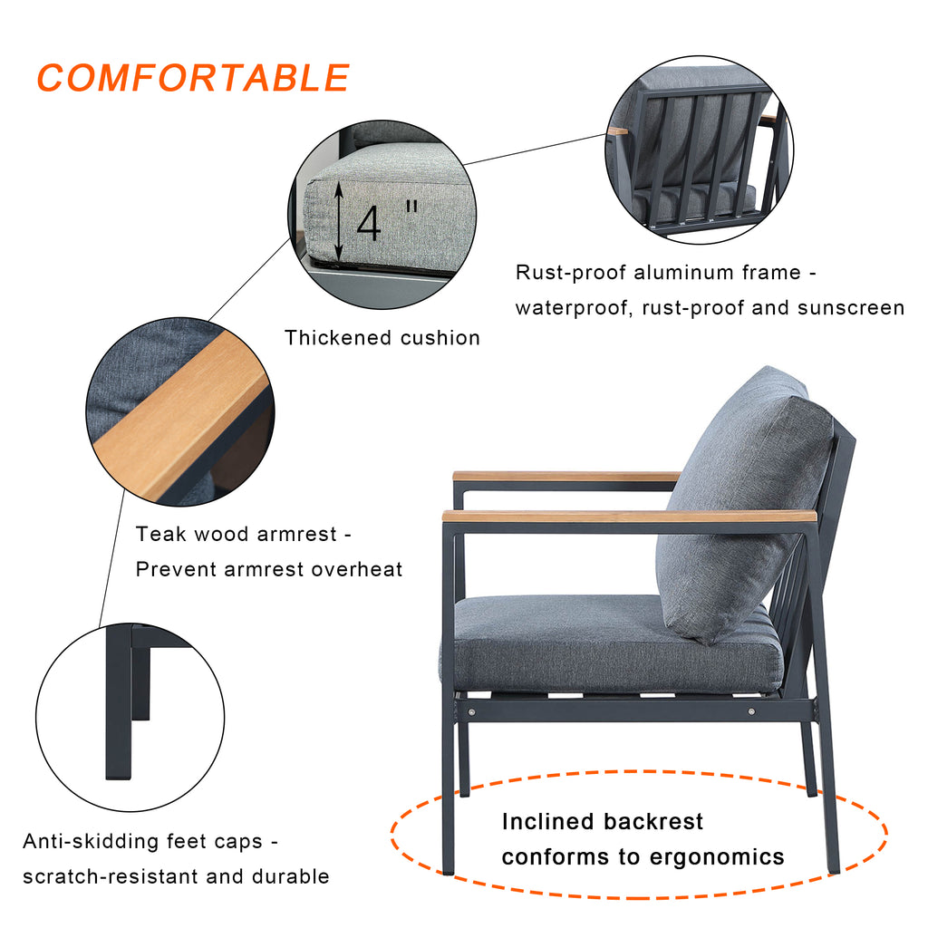 HIGOLD Rossio Outdoor 4 Piece Sectional